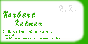 norbert kelner business card